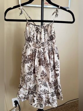 Girls Floral Tiered Sundress with Ruffle Hem Size 6